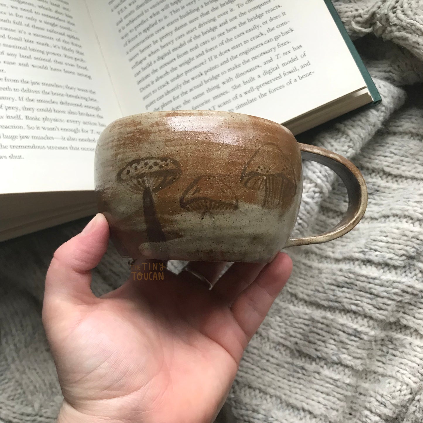 Swamp Mushroom Mug in Toasty Brown Speckle