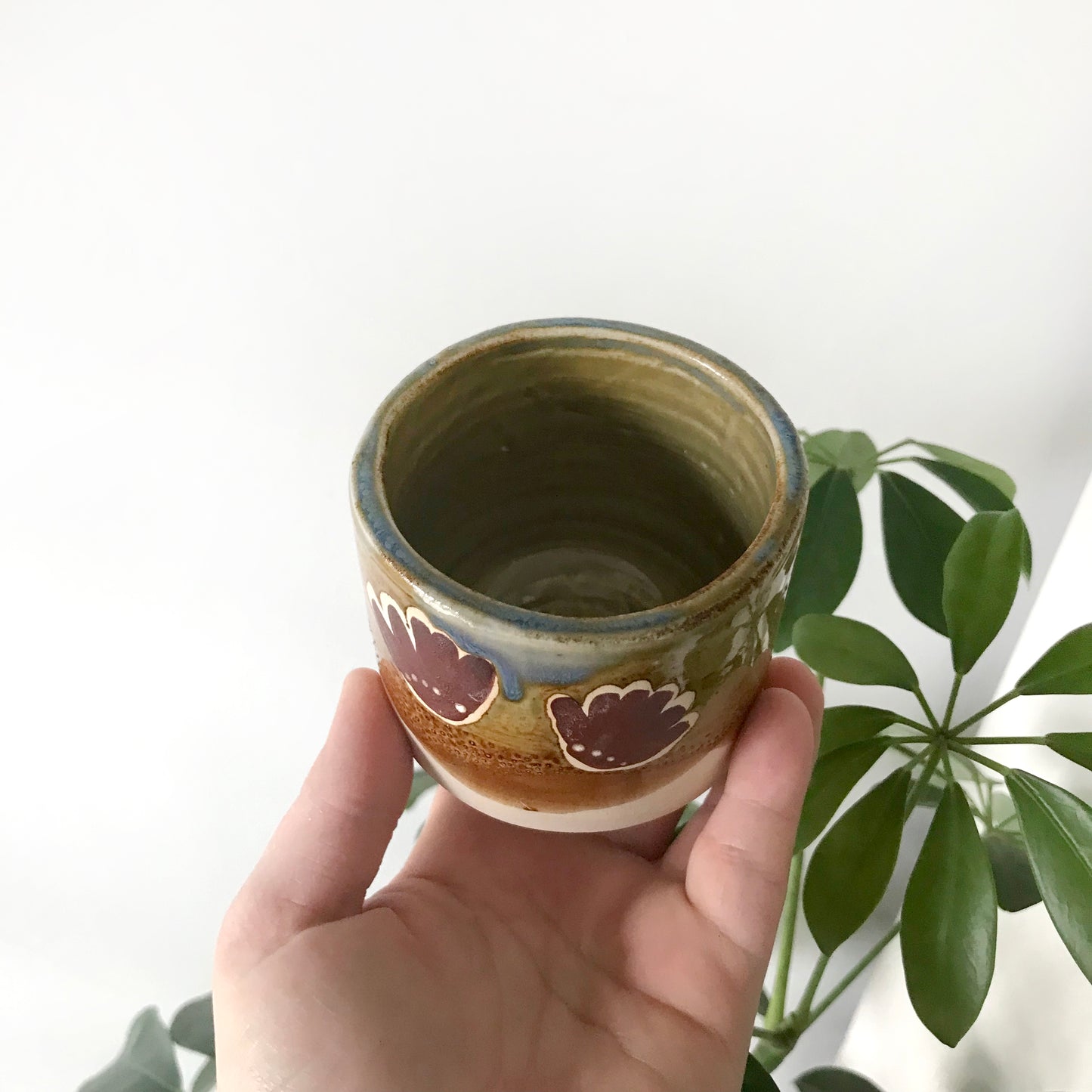 Floral trinket dish, plant pot (small)