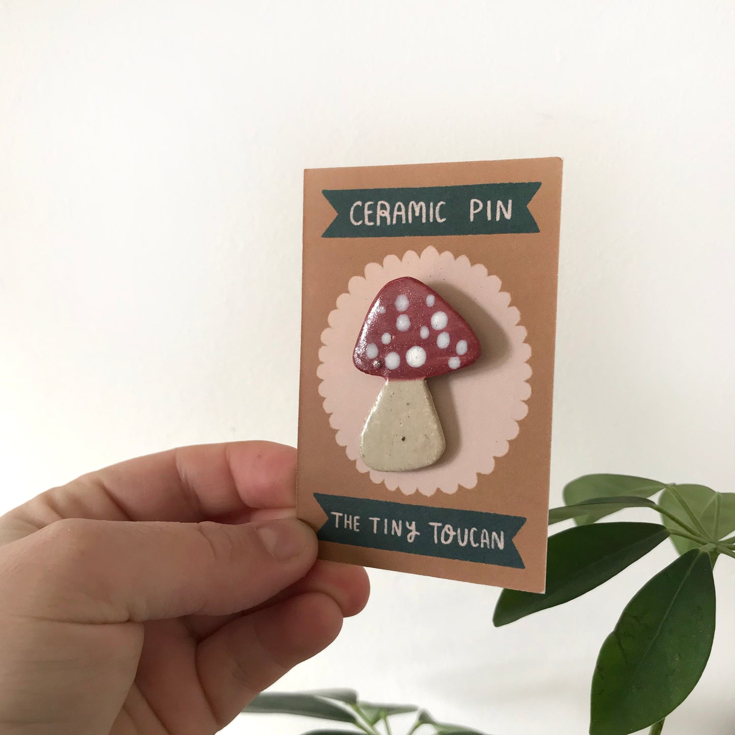 Mushroom Ceramic Pin