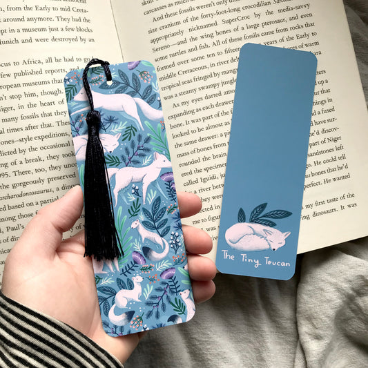 Arctic Fox and Stoat Bookmark