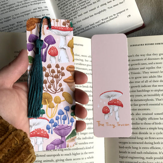Mushroom Bookmark in Rainbow
