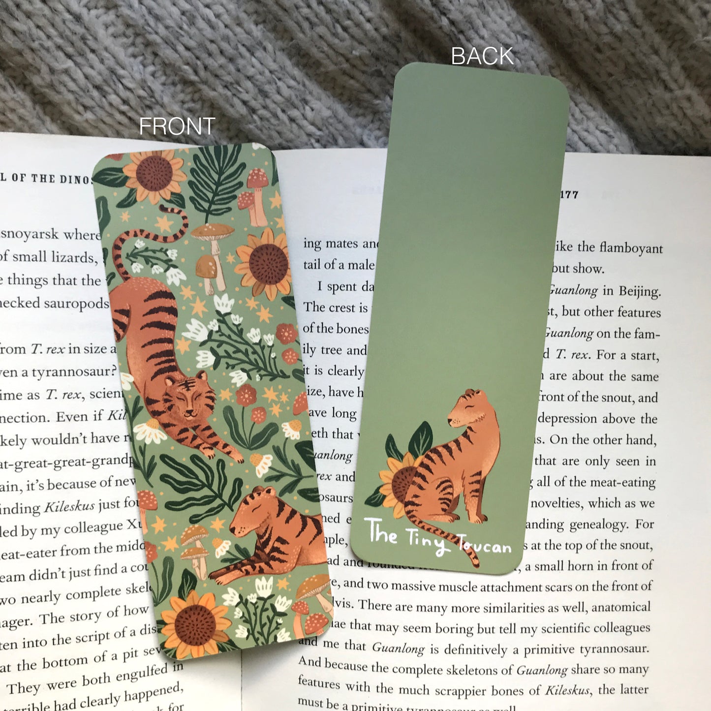 Tigers and Sunflowers bookmark