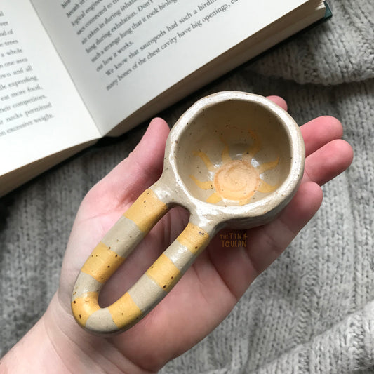 Ceramic Coffee Scoop Yellow Sun