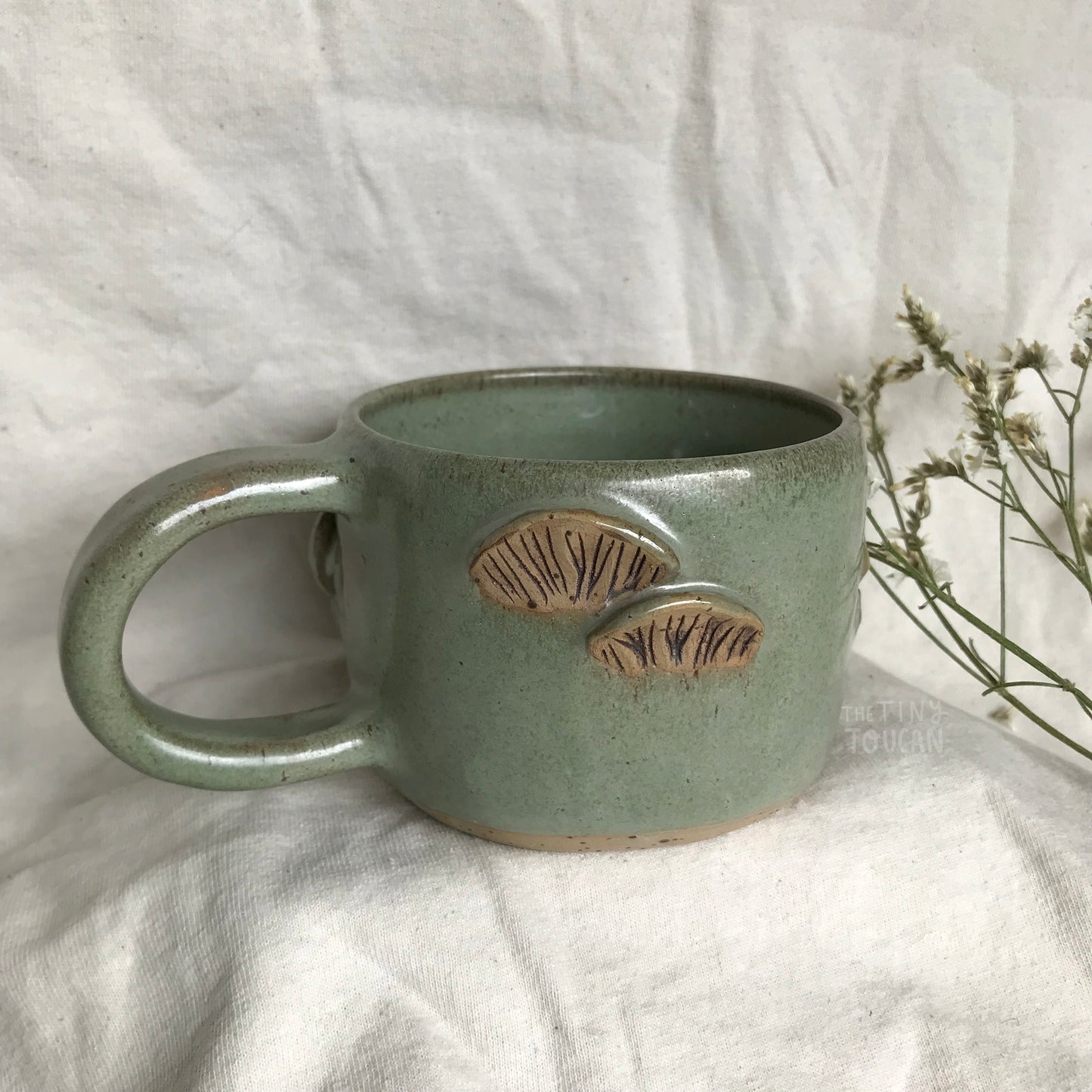 Mushroom Mug in Sage Green