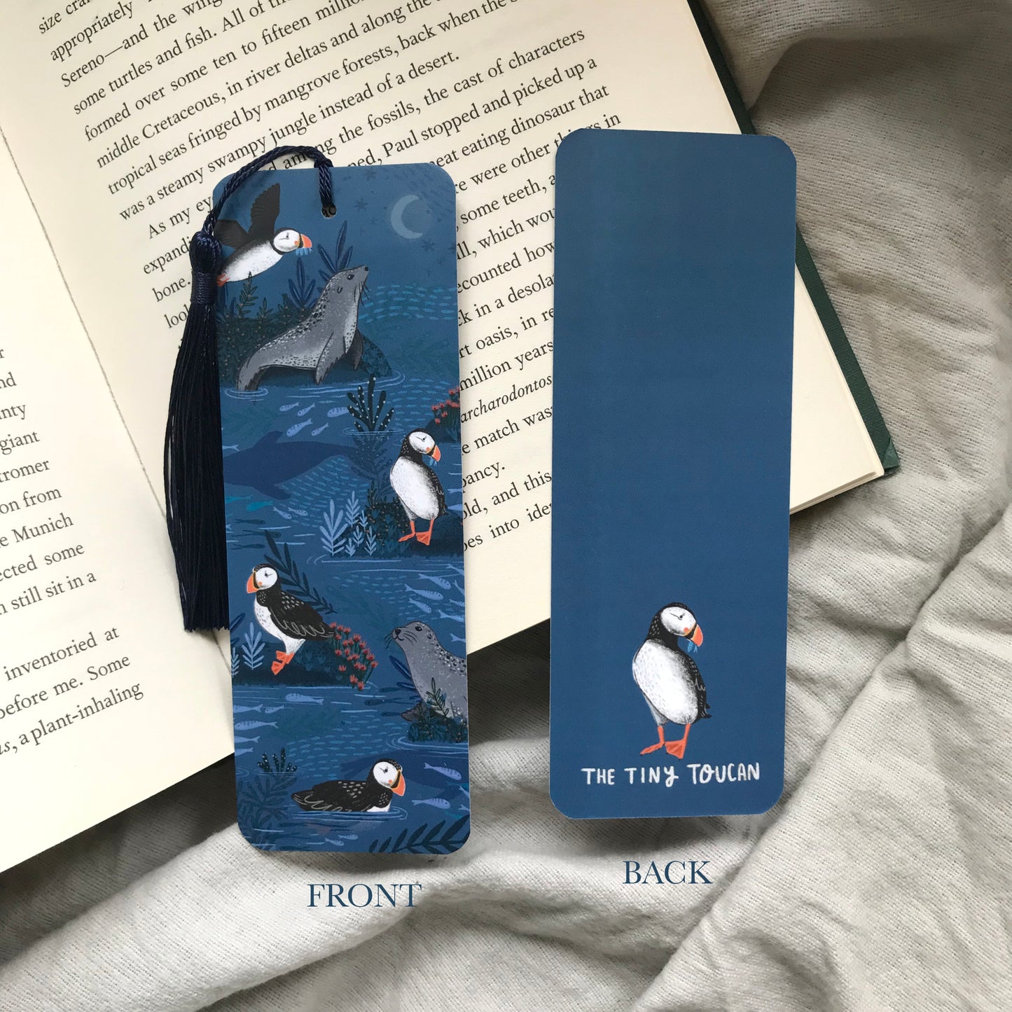 Puffins and Seals Bookmark