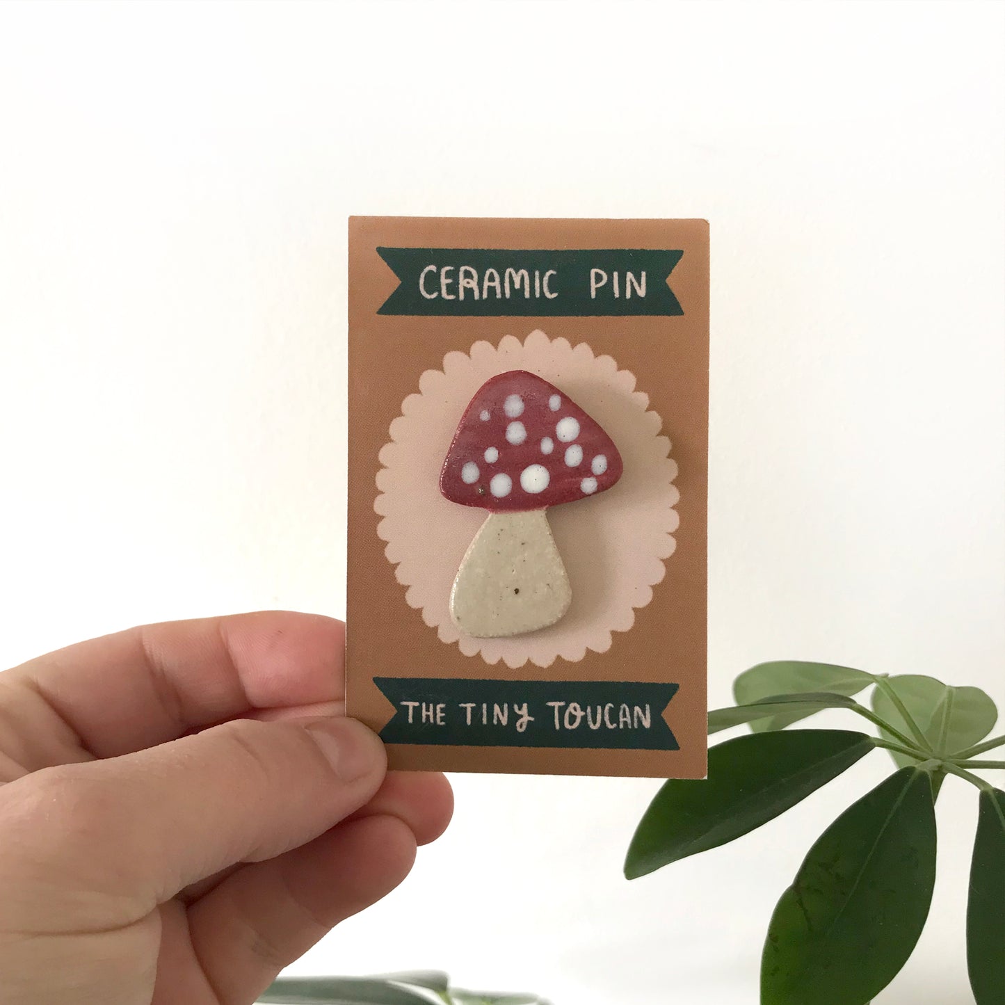 Mushroom Ceramic Pin
