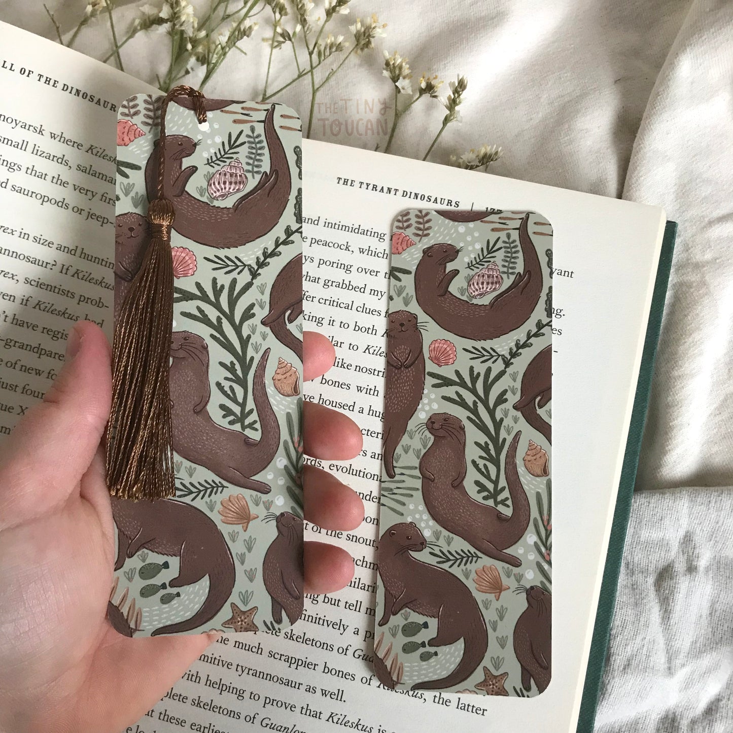 Otters and Shells Bookmark