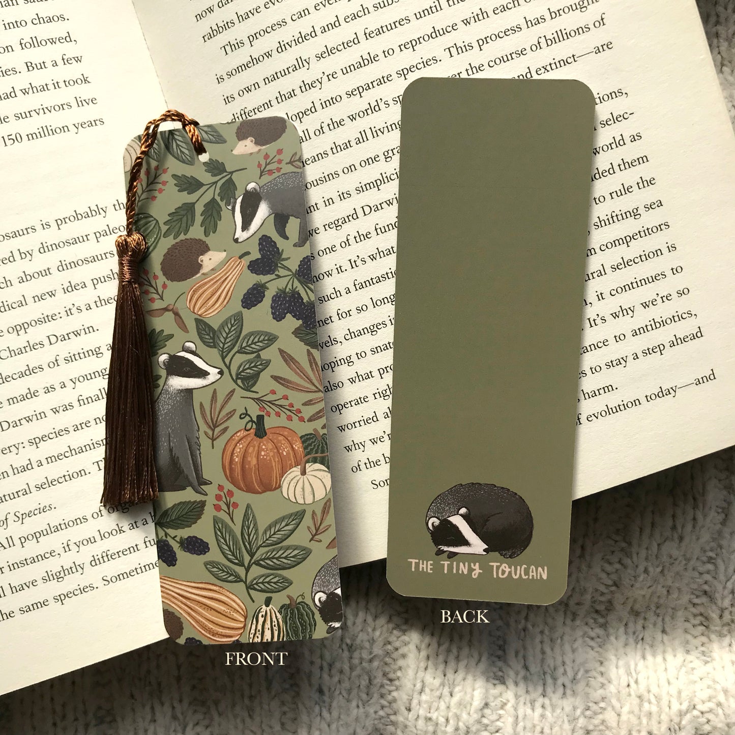 Badger and Gourd Bookmark