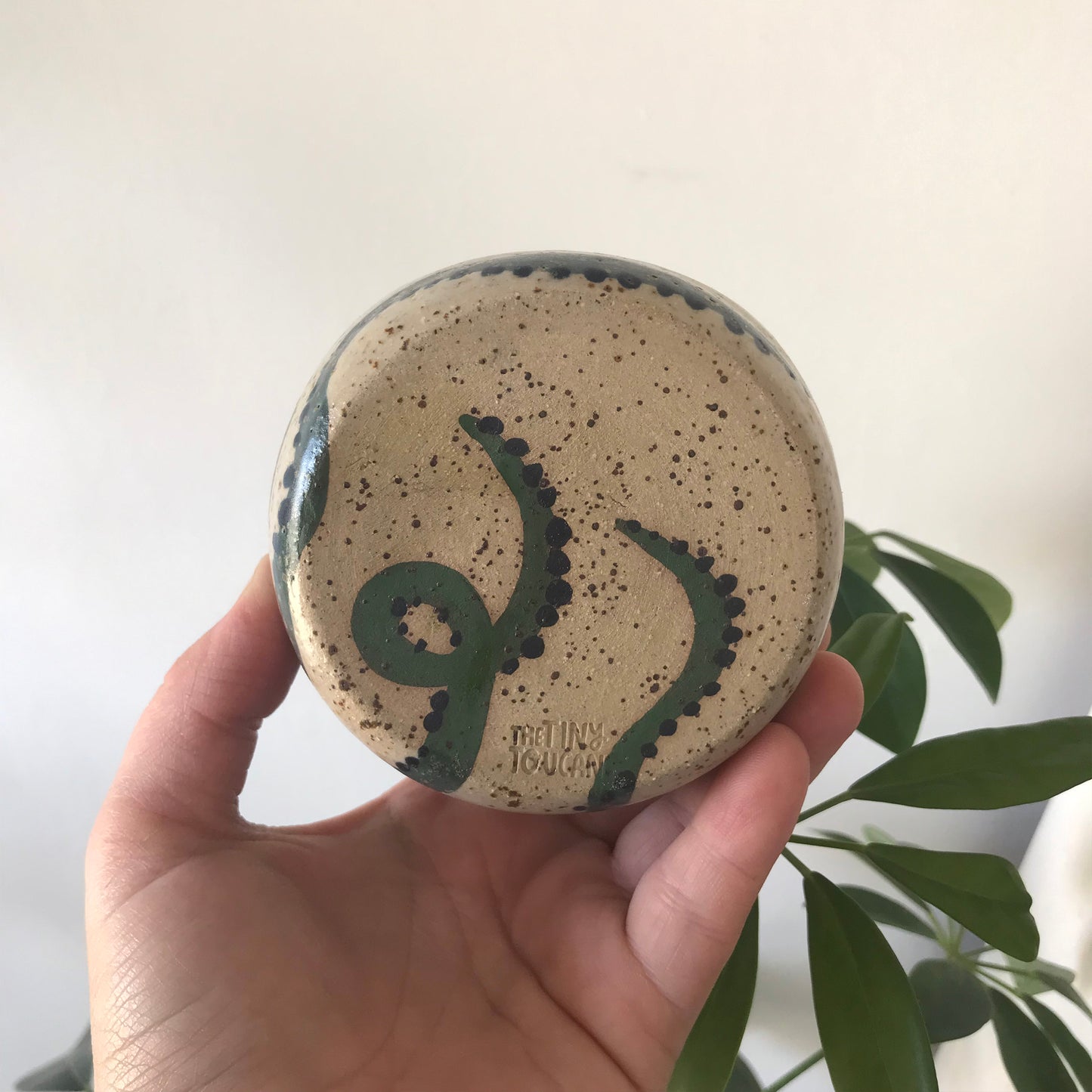 Green Octopus Dimple Mug