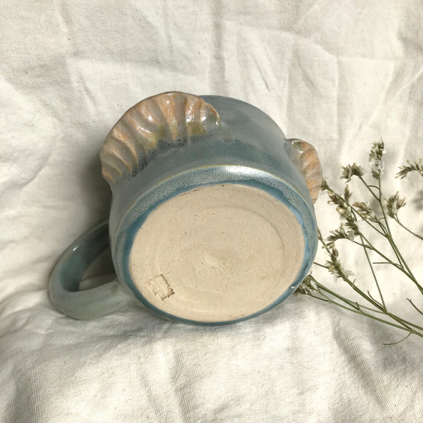 Mushroom Mug in Teal Waterfall