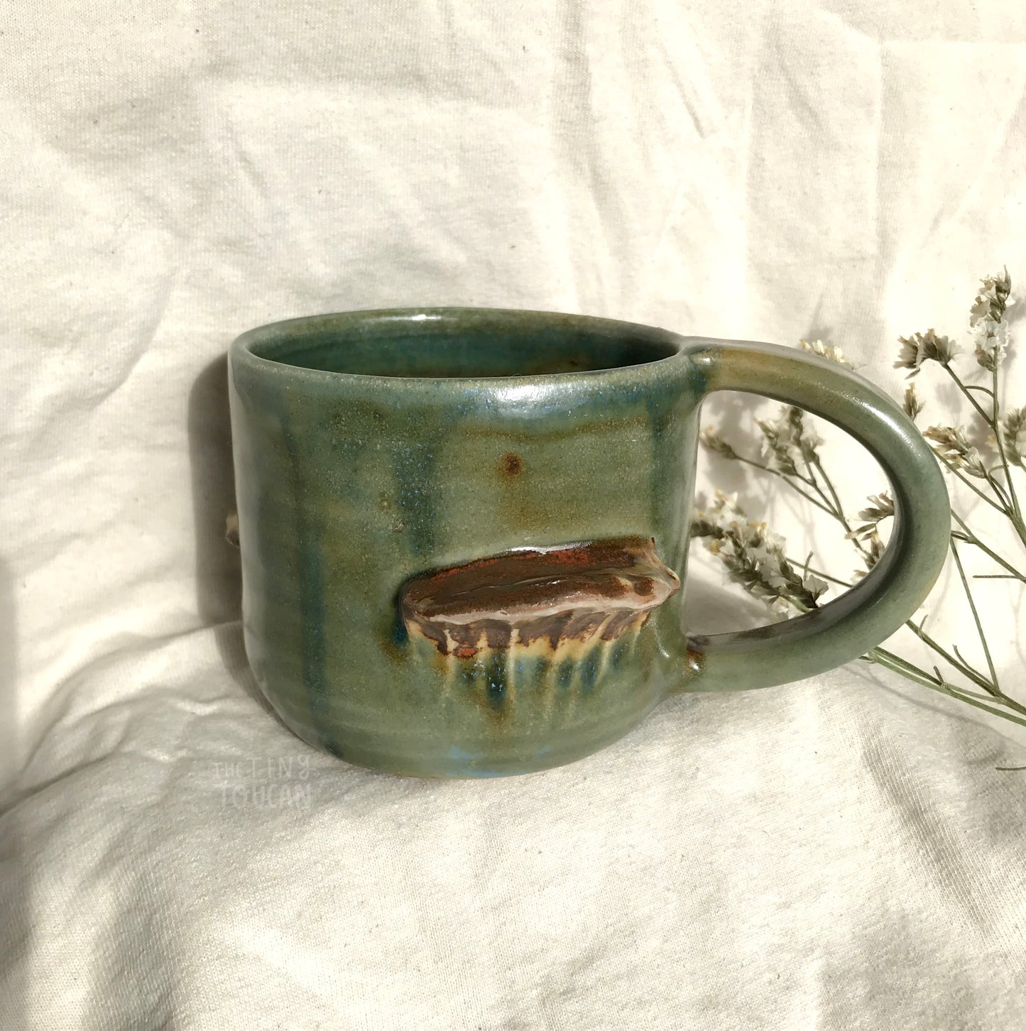 Mushroom Mug in Rusty Moss