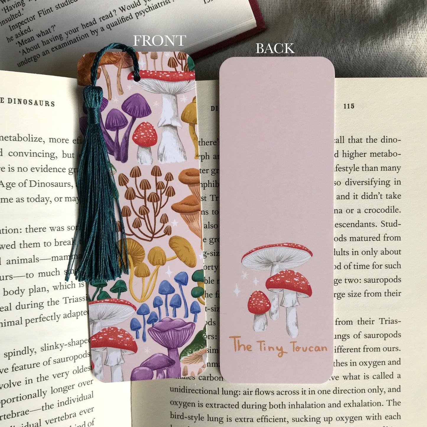 Mushroom Bookmark in Rainbow