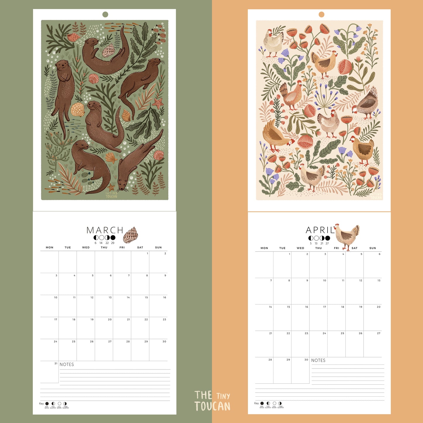 2025 Calendar (Choose Classic Boxes or Family columns)