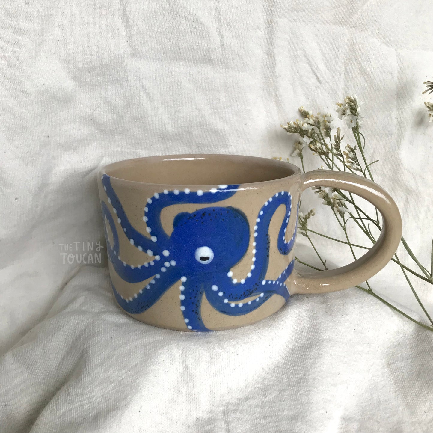 Octopus Mug in Cobalt Buff