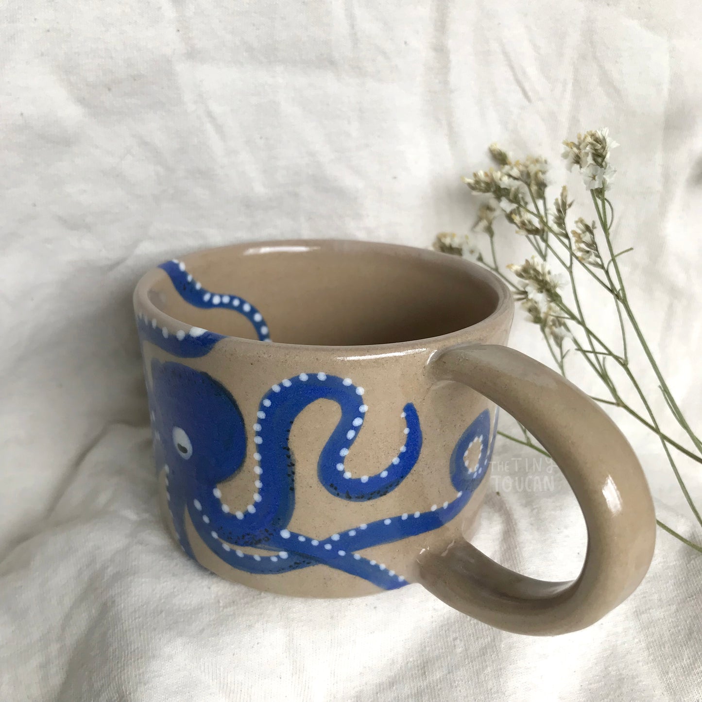 Octopus Mug in Cobalt Buff