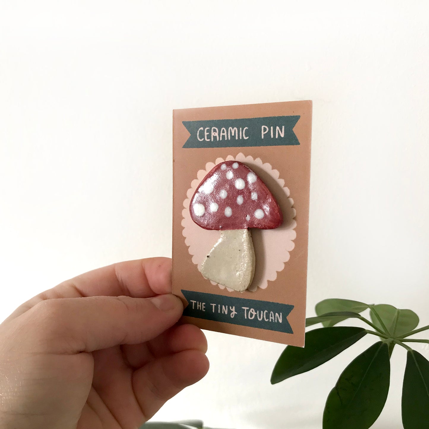 Mushroom Ceramic Pin