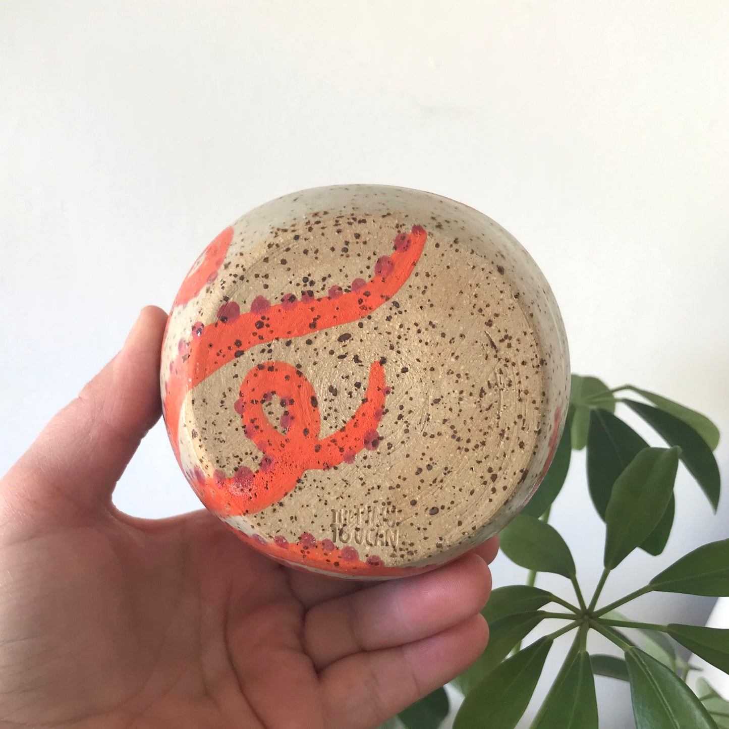 Orange Octopus Dimple Mug