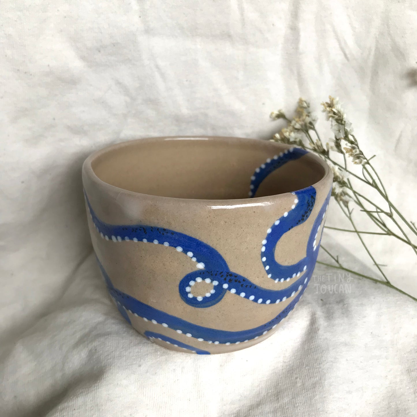 Octopus Mug in Cobalt Buff