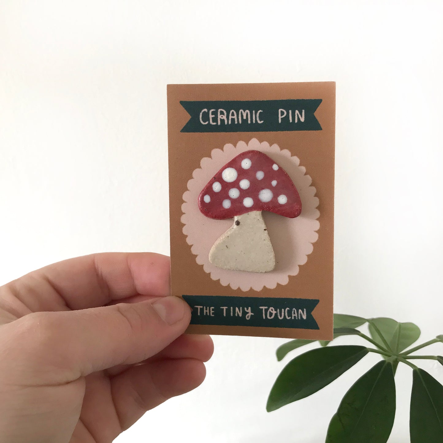 Mushroom Ceramic Pin