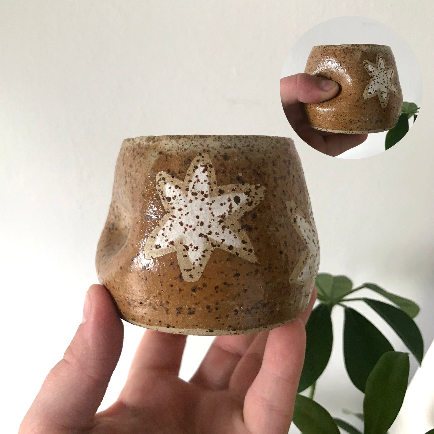 Ochre Stars Dimple Mug