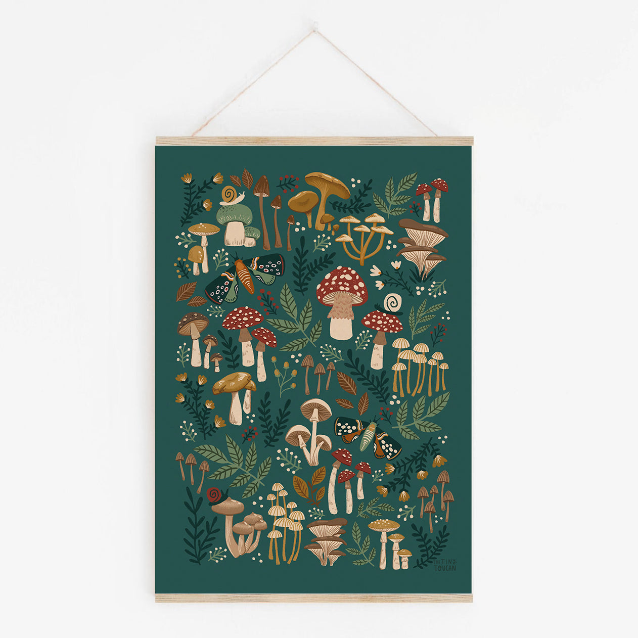 Mushies Fine Art Print in Green