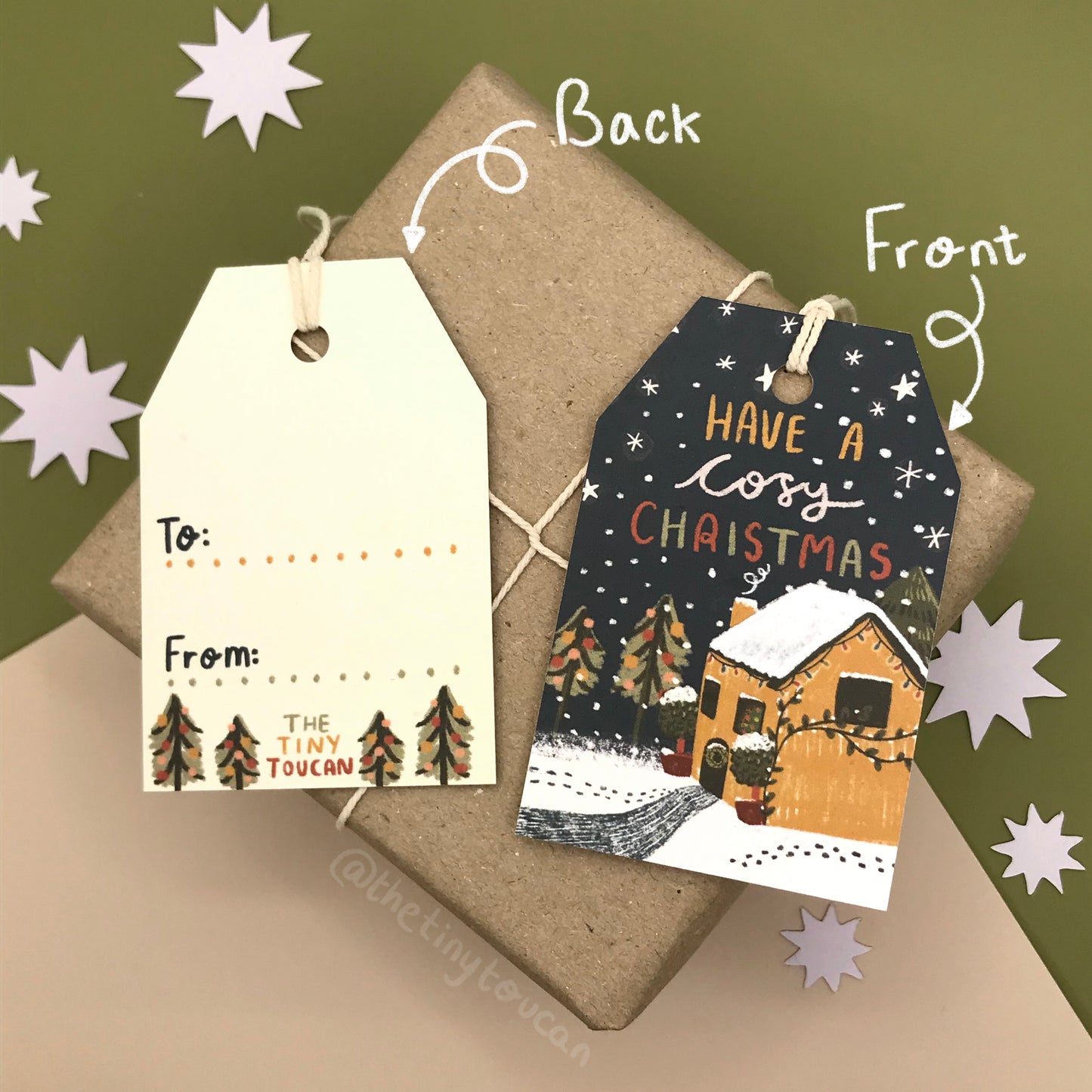 Copy of Set of 9 Cosy Christmas Gift Tags