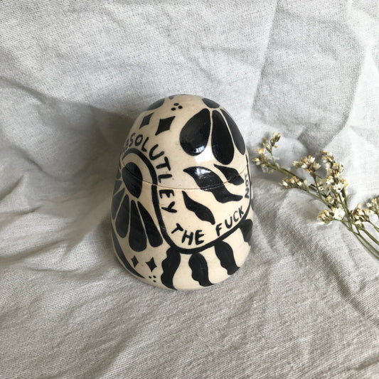 Absolutely the fuck not lidded trinket jar