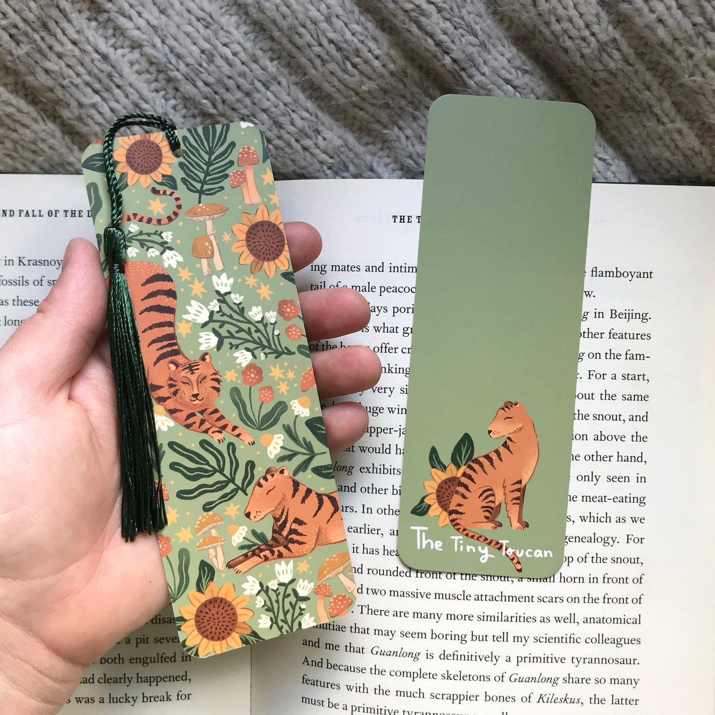 Tigers and Sunflowers bookmark