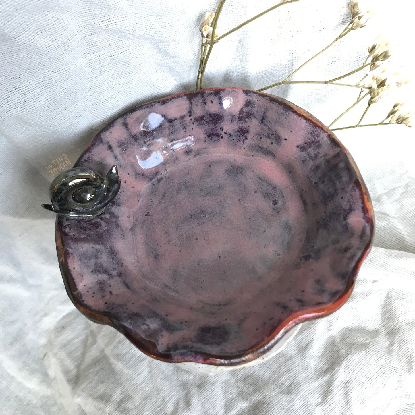 Mushroom Oil Burner with Snail
