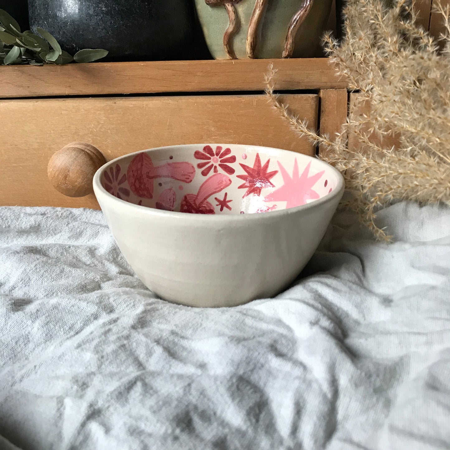 Medium Pink Doodle Bowl