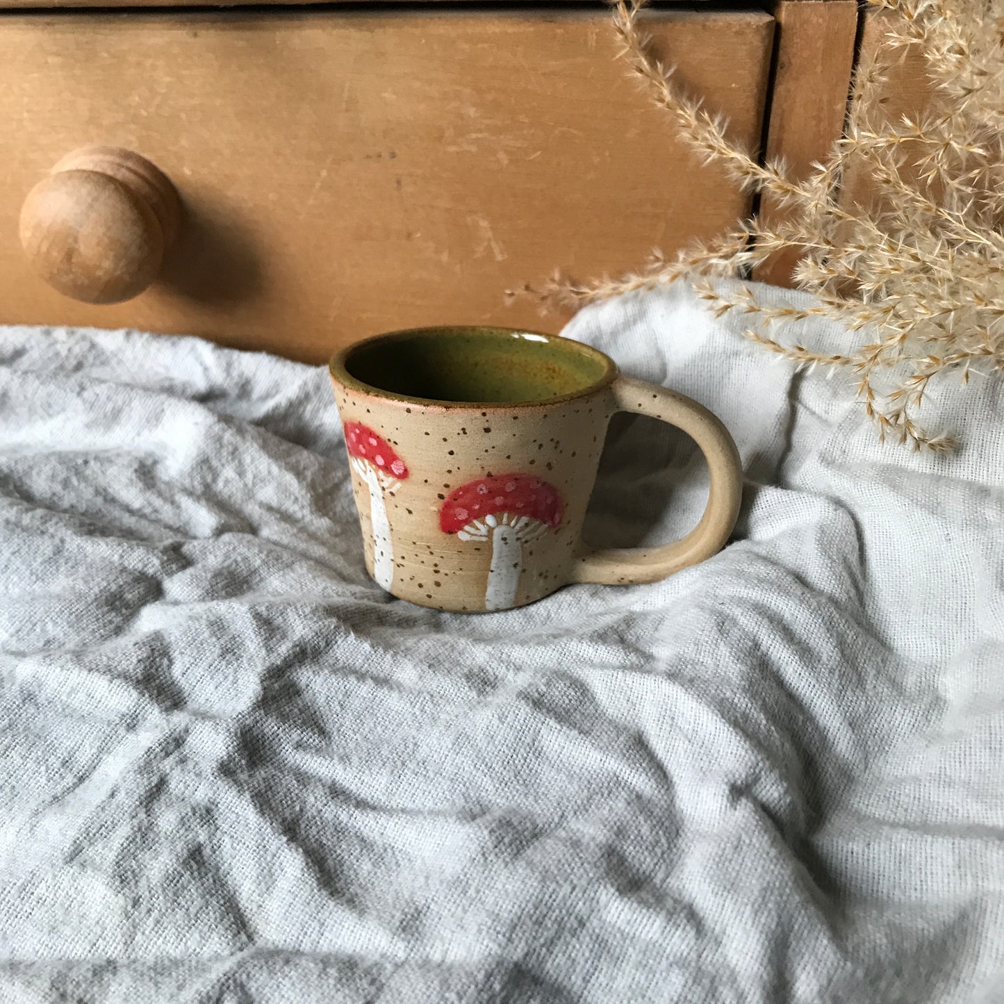 Mushroom Espresso Cup in Swamp Green