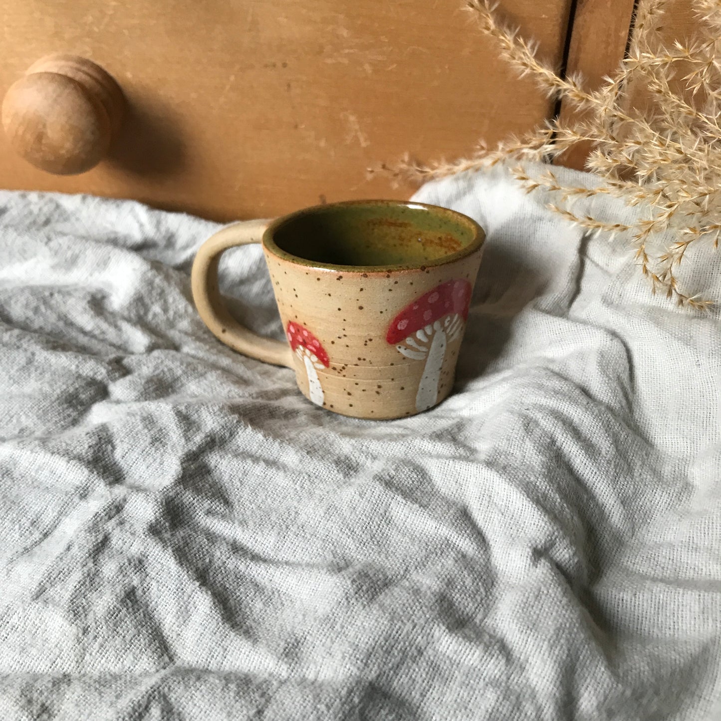 Mushroom Espresso Cup in Swamp Green