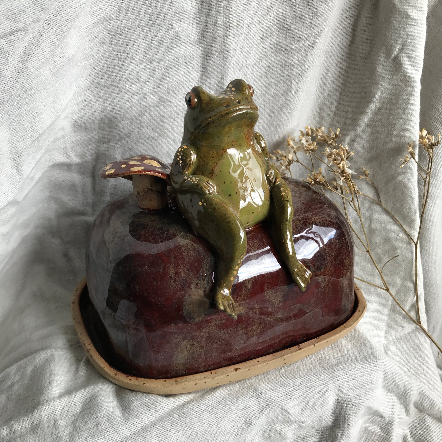 Frog and Snail Butter Dish