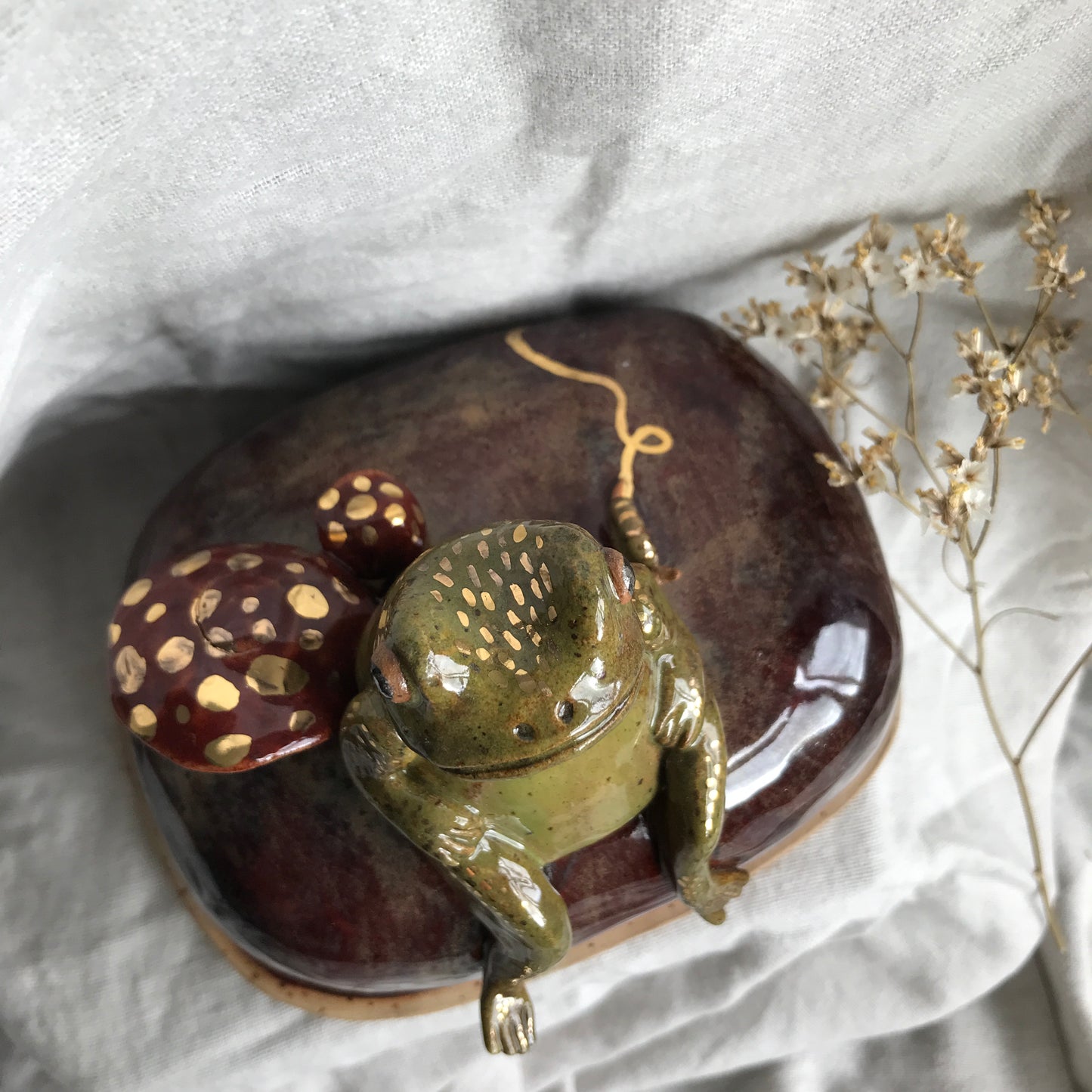Frog and Snail Butter Dish