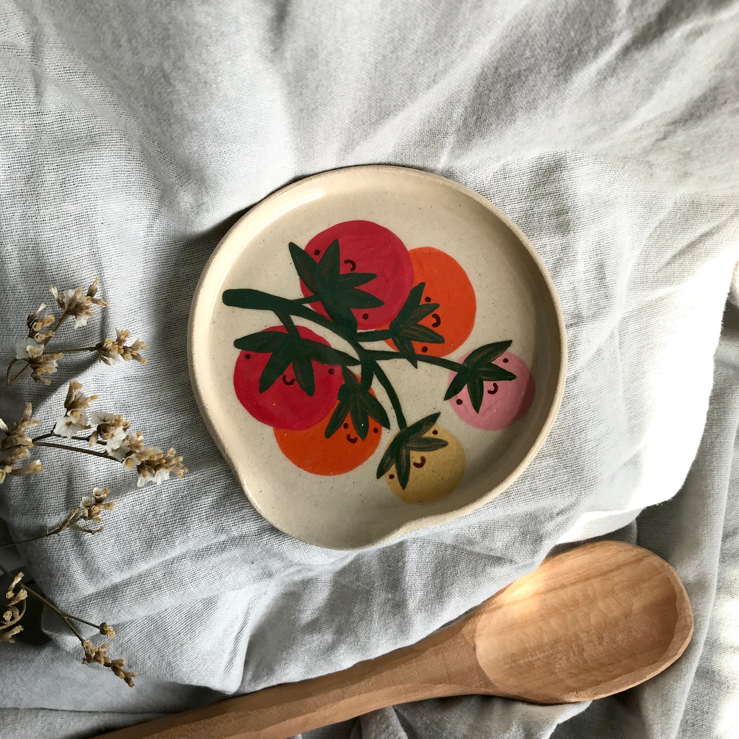 Spoon Rest- Tomato Friends