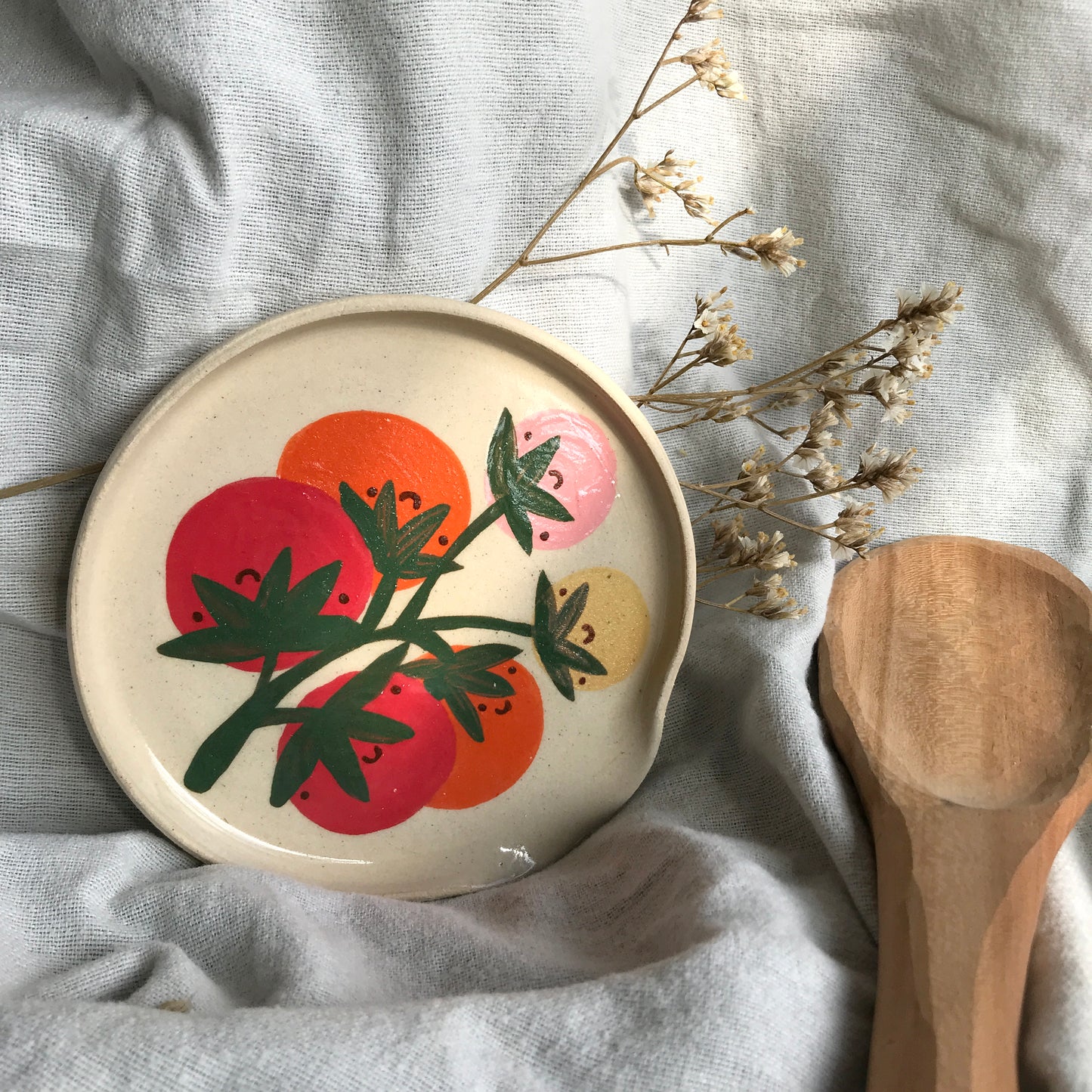 Spoon Rest- Tomato Friends