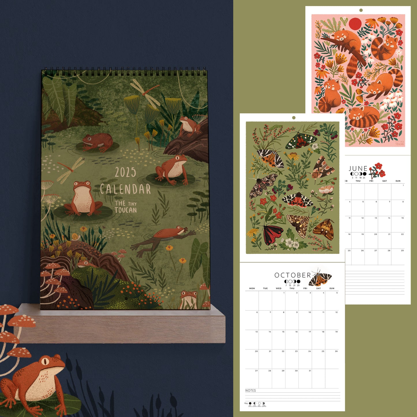 2025 Calendar (Choose Classic Boxes or Family columns)