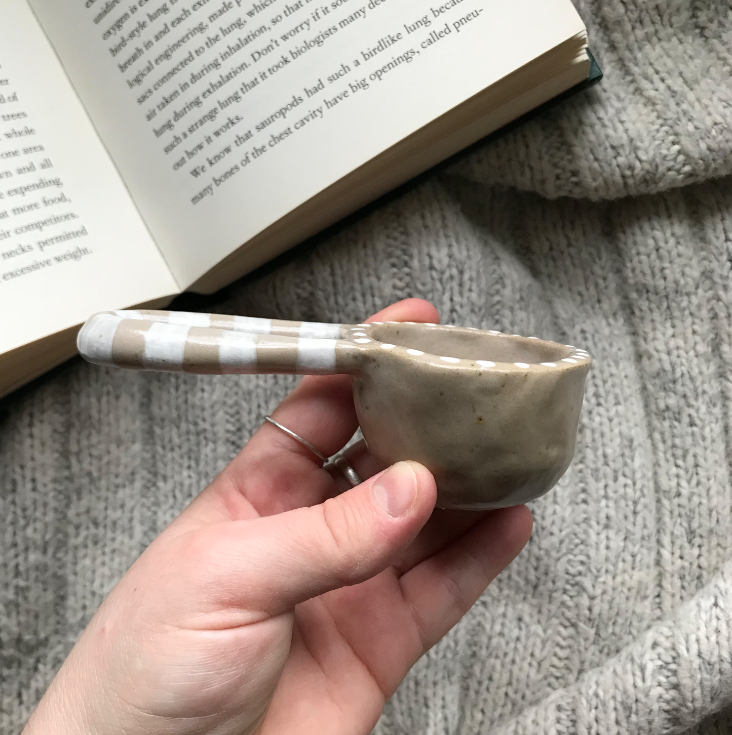 Ceramic Coffee Scoop White Sun