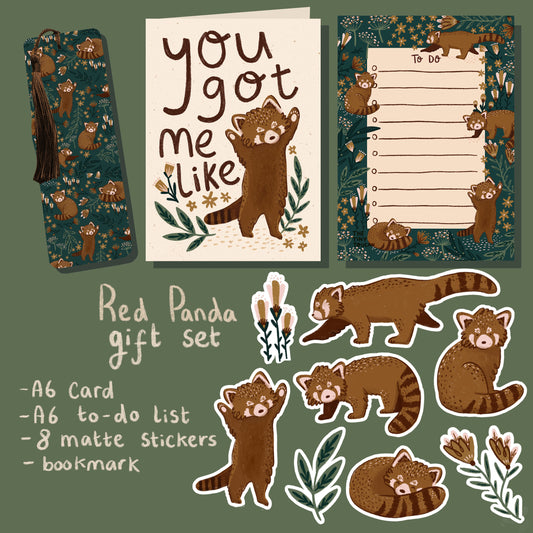 Red Panda Valentines Gift Box