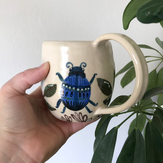 Blue Beetle Dimple Mug