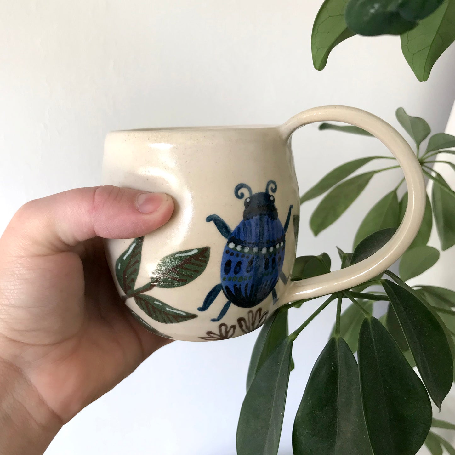 Blue Beetle Dimple Mug