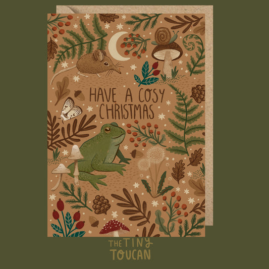 Frog and Shrew Christmas Card