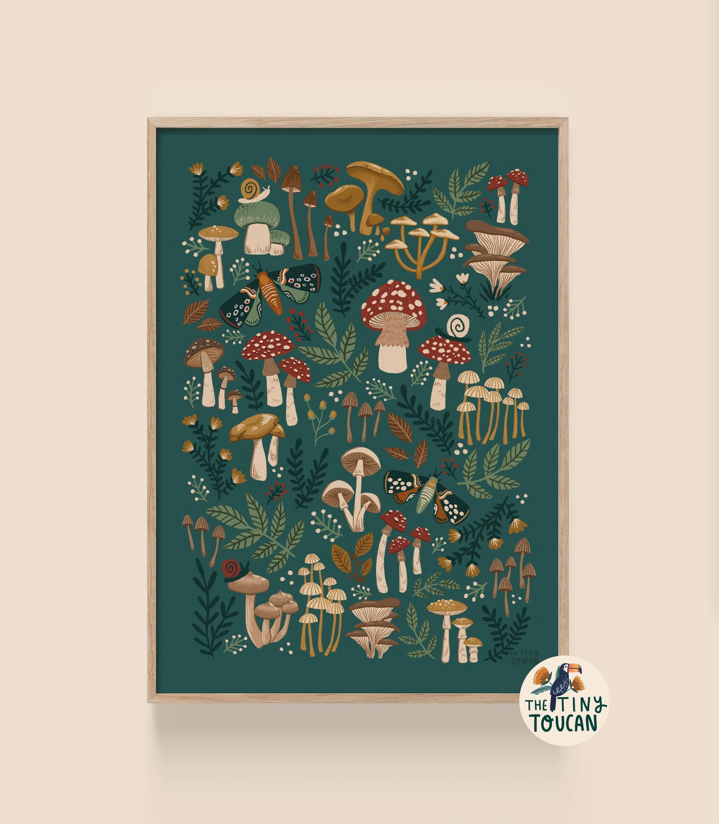 Mushies Fine Art Print in Green