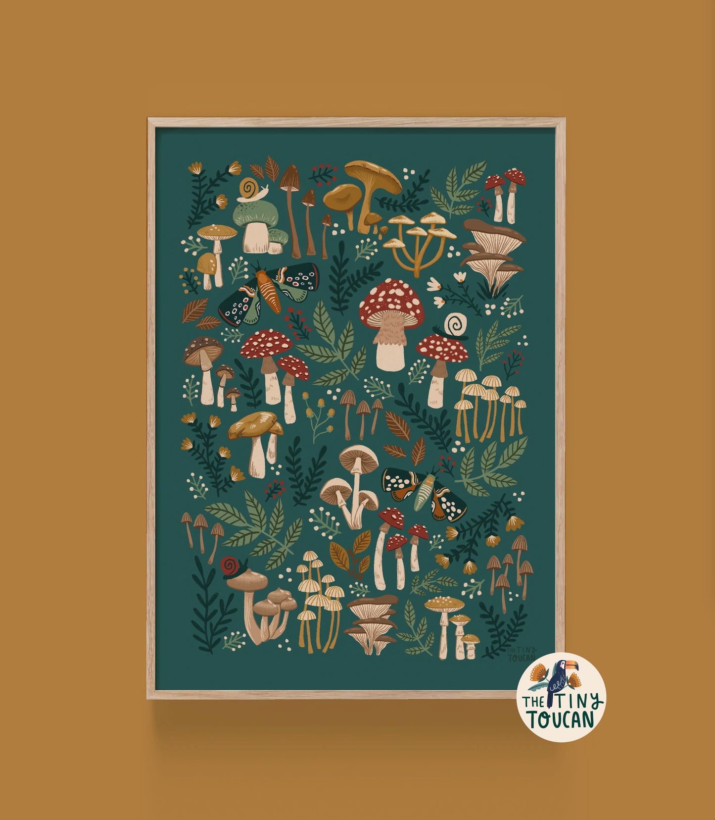 Mushies Fine Art Print in Green