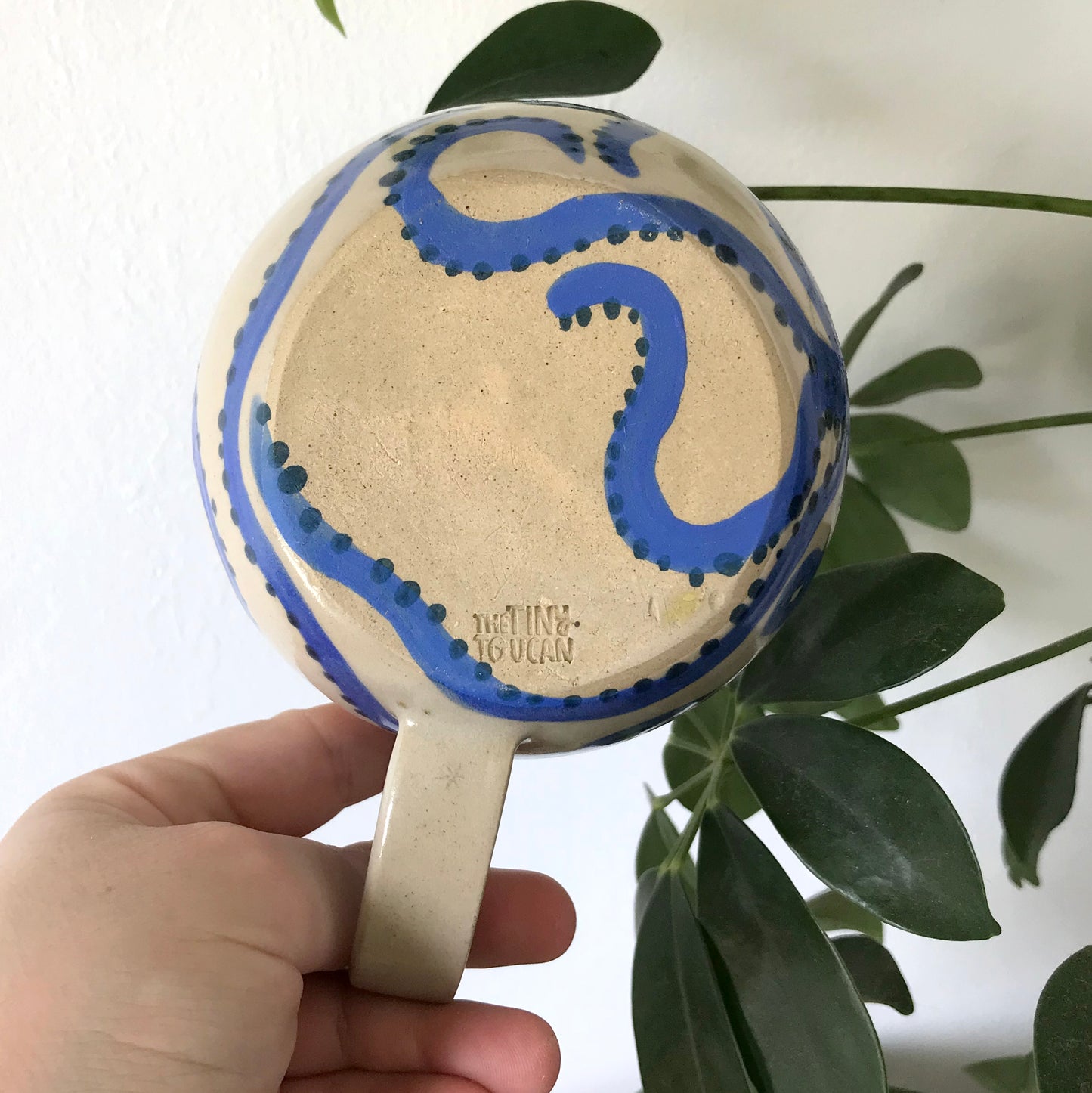 Octopus Hot Choc Mug in Blue