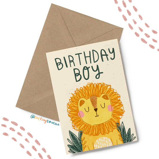 Birthday Boy Lion Card