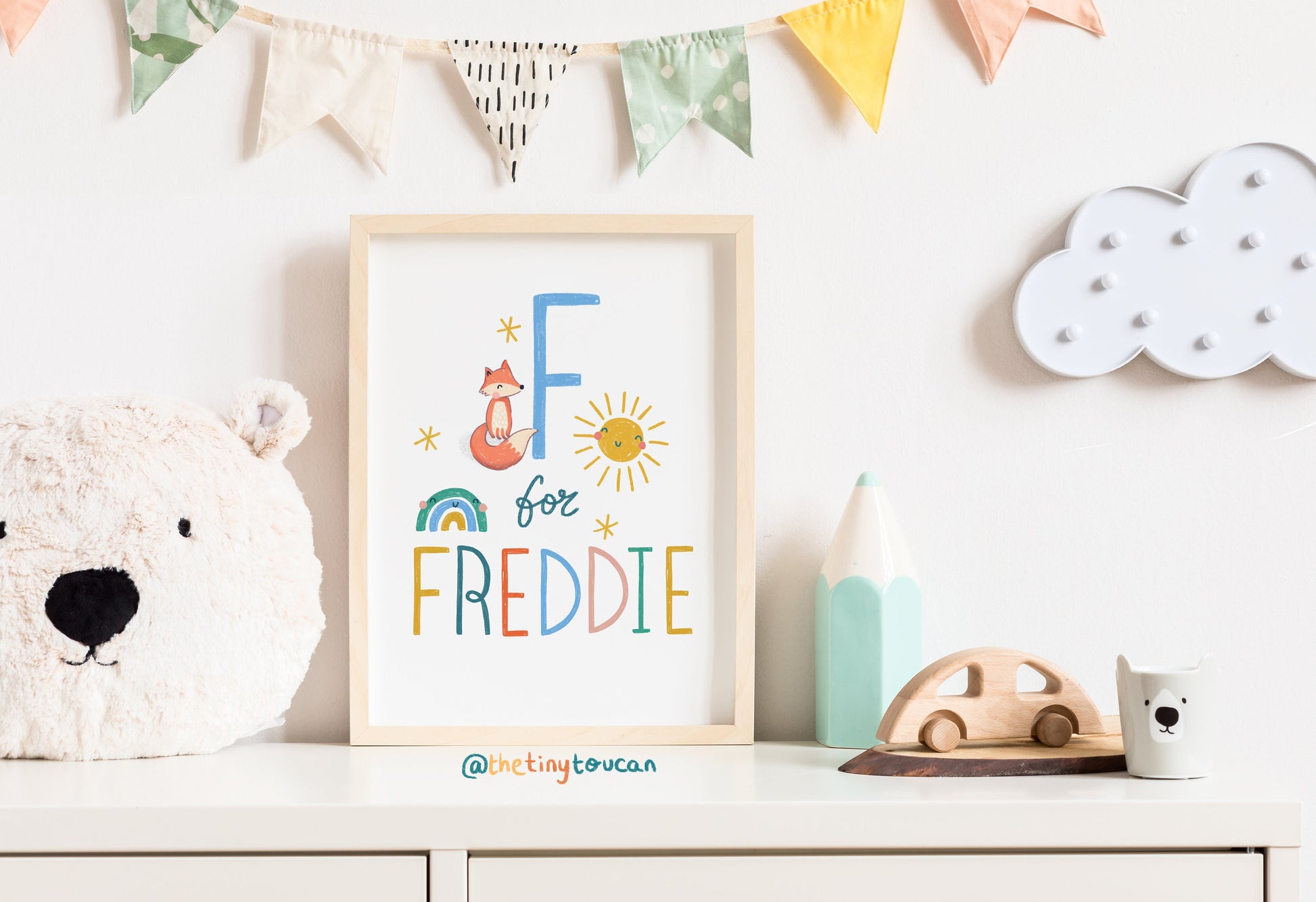 ANIMAL ALPHABET NAME Art (personalised) Name A4/A3 print. Choose any colours- Nursery Wall Art- Interior Decor