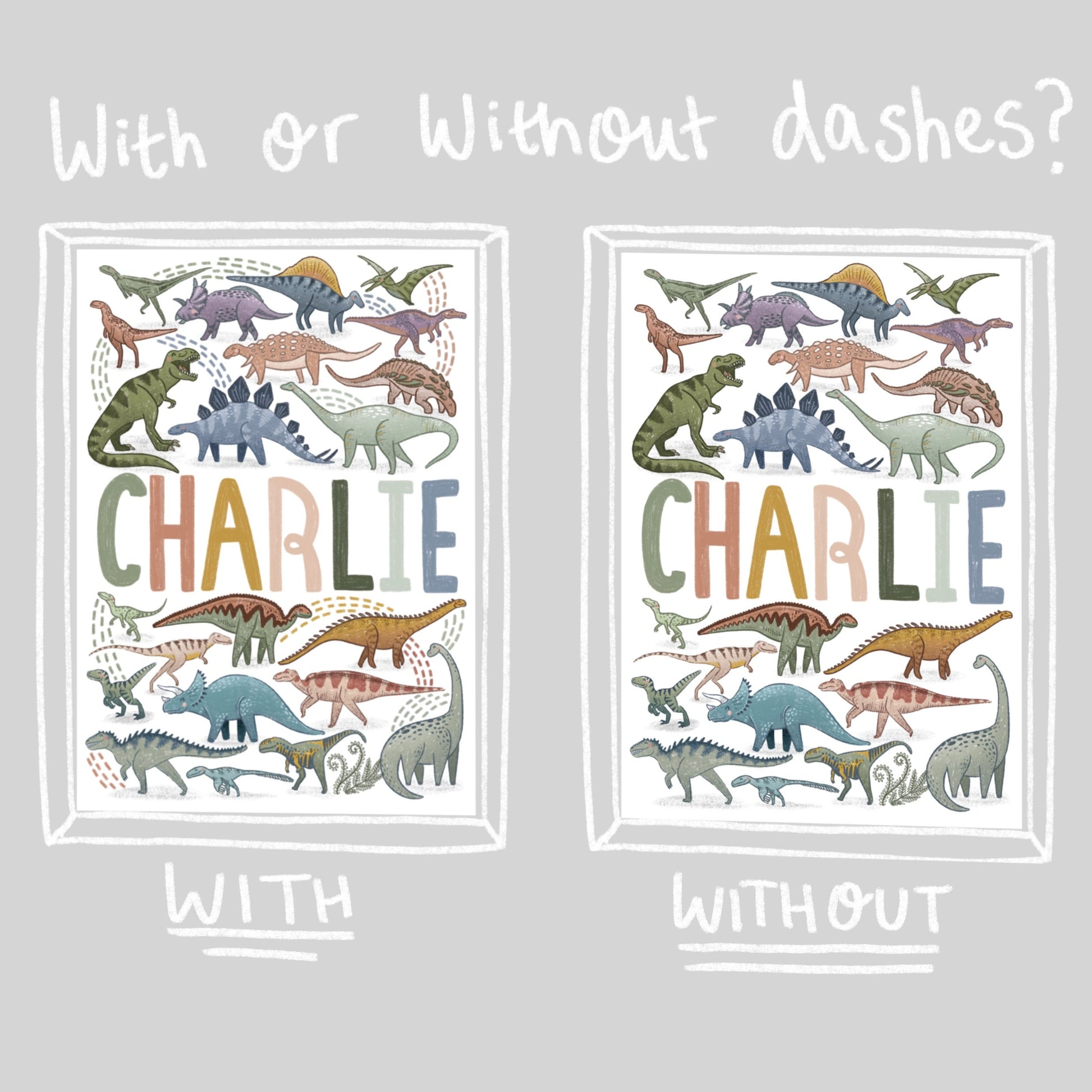 CUSTOM DINOSAUR NAME Print A4/A3 - Dino Art- Adventure- Nursery Wall Art- Cool Name Art- Kids Bedroom Name Art