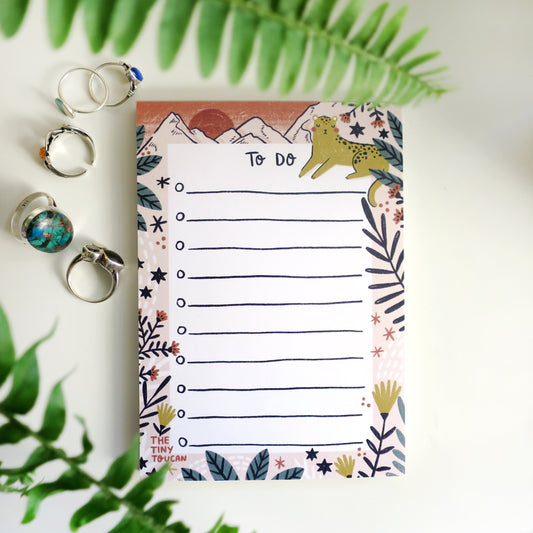 DAYTIME TO-DO  List. A6. Magnetic Option. Fsc Certified responsible paper. Made in the Uk. Memo. Cute Eco Stationery. Sustainable Gifting.