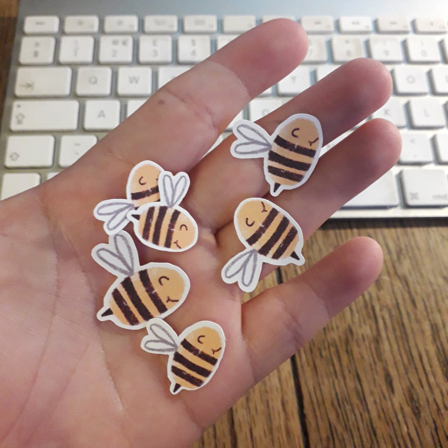 My Bee Hive Sticker Pack!  (20 mixed size bee stickers, tech stickers, laptop sticker, cute) Waterproof Vinyl Stickers, mixed gloss/matte